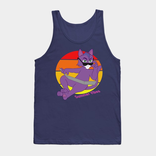 Kitty Vibes Tank Top by Slightly Animated